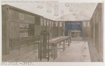 Ontwerp voor een Eetkamer, 1901 door Charles Rennie Mackintosh